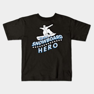 Snowboard Hero Winter Mountains Snow Gift Kids T-Shirt